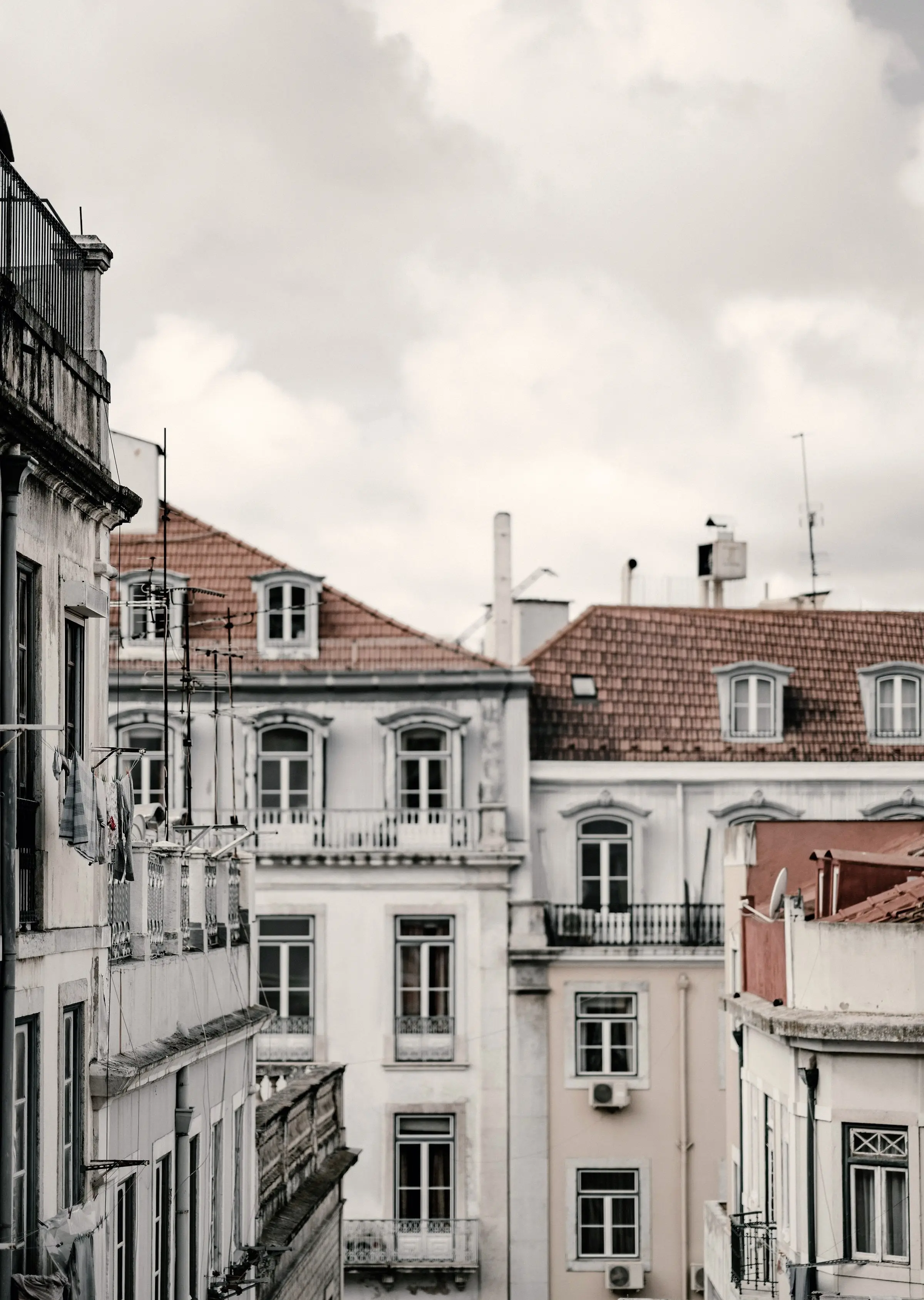 Vista de las cubiertas y tejados del entorno urbano